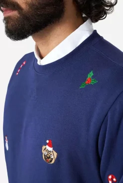 OppoSuits X-Mas Icons - Navy^Men Christmas Sweaters